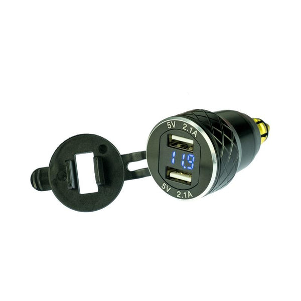 PA013 SAE to Dual USB port adapter and Voltmeter – Rocky Creek