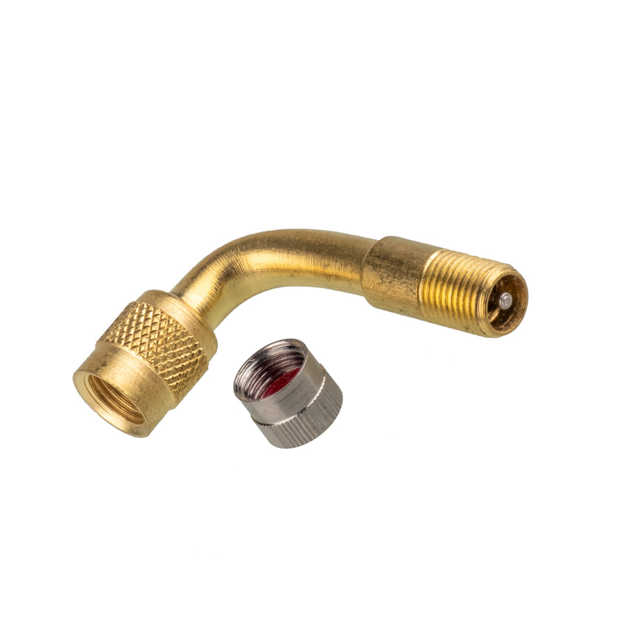 90 Degree Valve Extension Brass or Silver