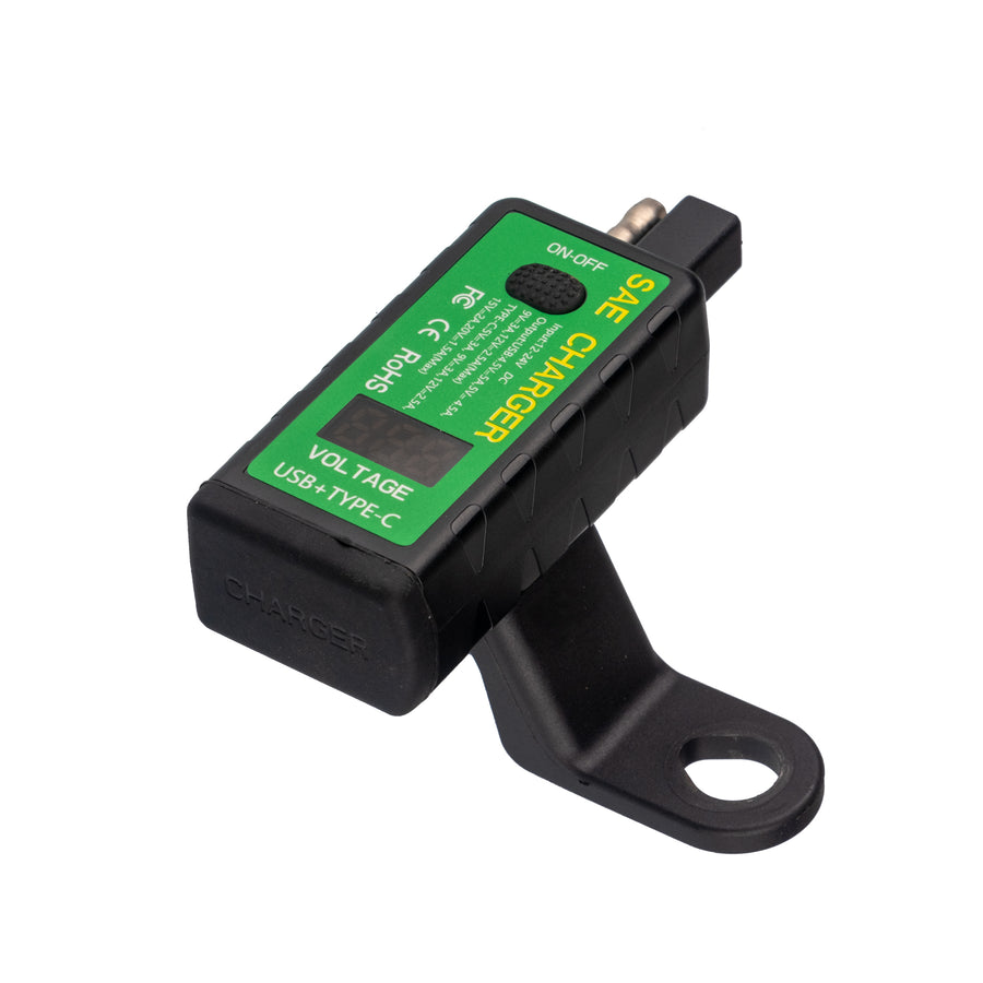 PA013C SAE to USB & USB-C Charger and Voltmeter