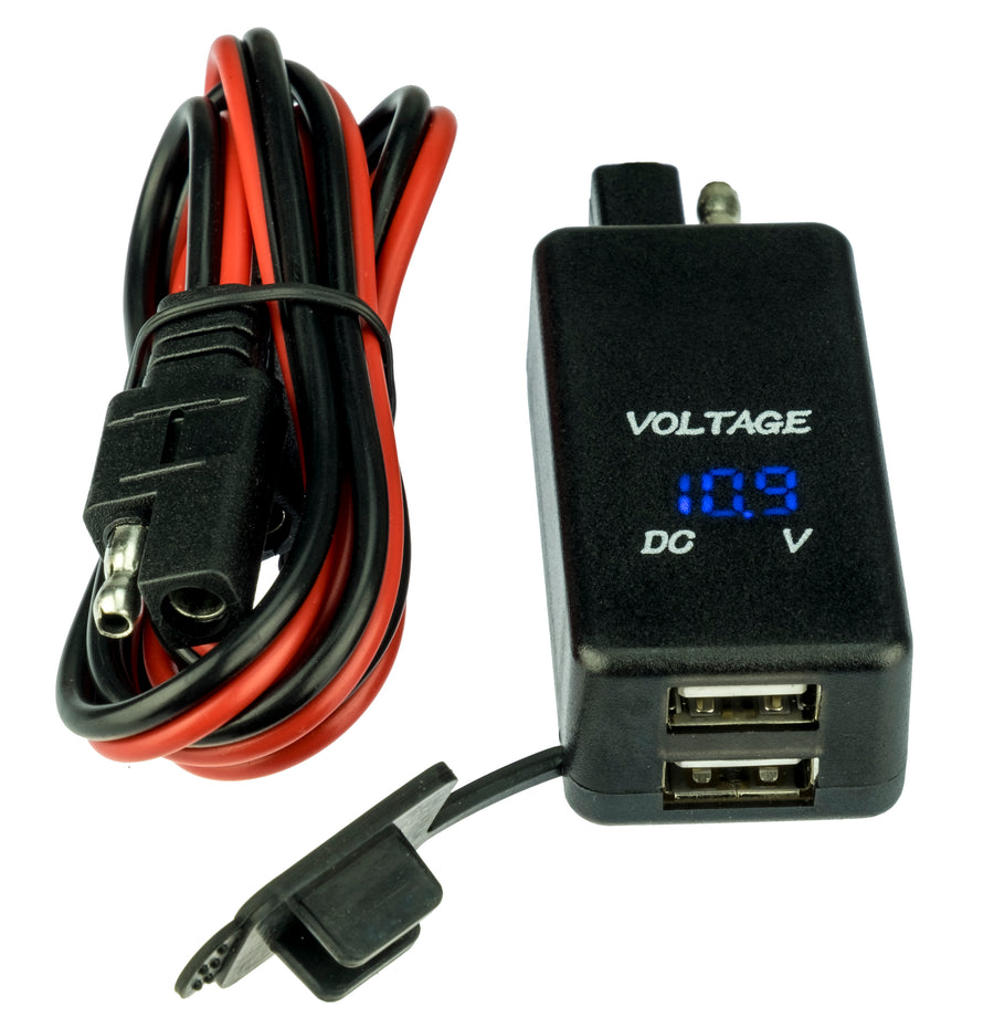 PA012 Dual Port USB Power Adapter and Voltmeter – Rocky Creek Designs US